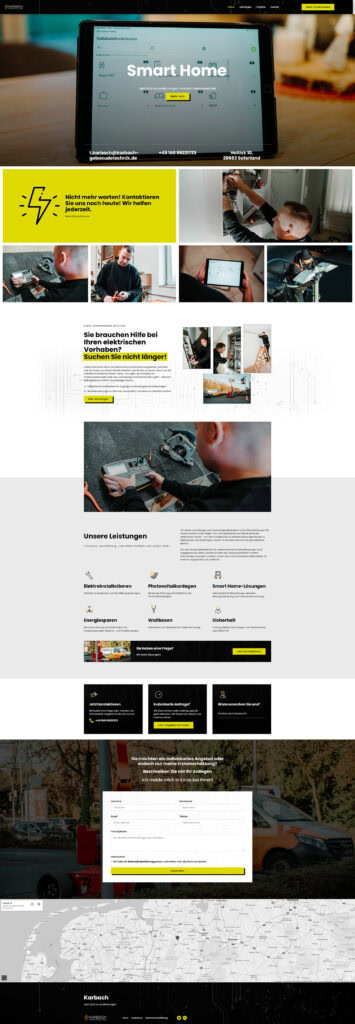 Website Karbach Gebäudetechnik, von Schiwyair umgesetzt
